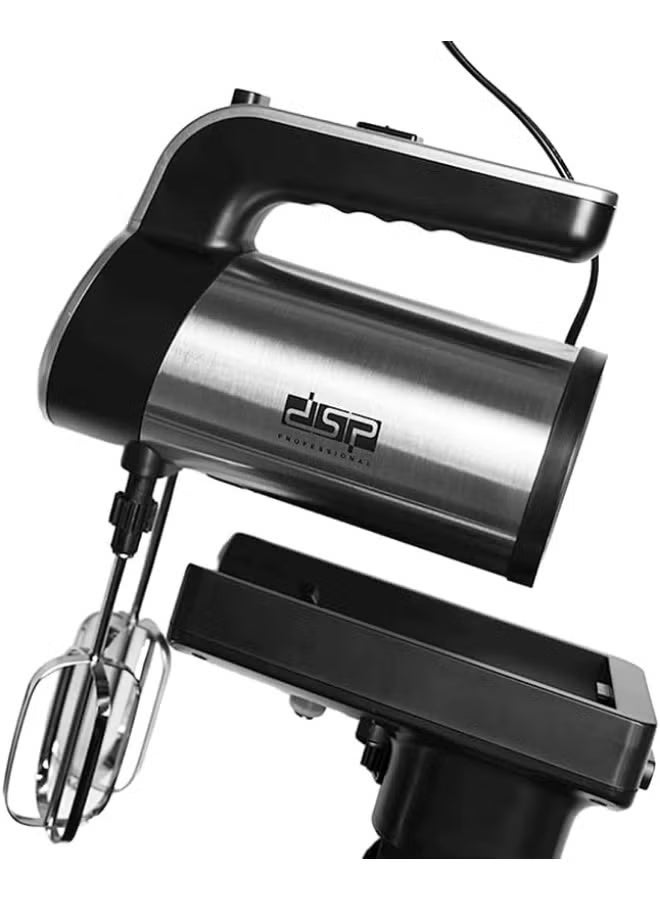 DSP 5-speed, 4L stand mixer, model DSP KM3058. Stainless steel stand mixer with two mixing paddles and chrome dough hooks. - Image 2