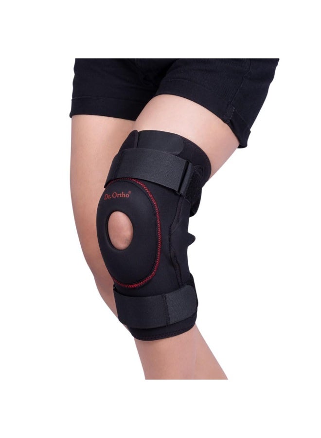 Dr. Ortho Dr.Ortho Knee Hinge Stabilizer Neoprene, Knee Support for Pain Relief, Patella Support for Meniscus Tear Pain, Knee Support and Knee stabilize, Tendon Suppot Knee Cap for Men & Women - 2XL - Image 1