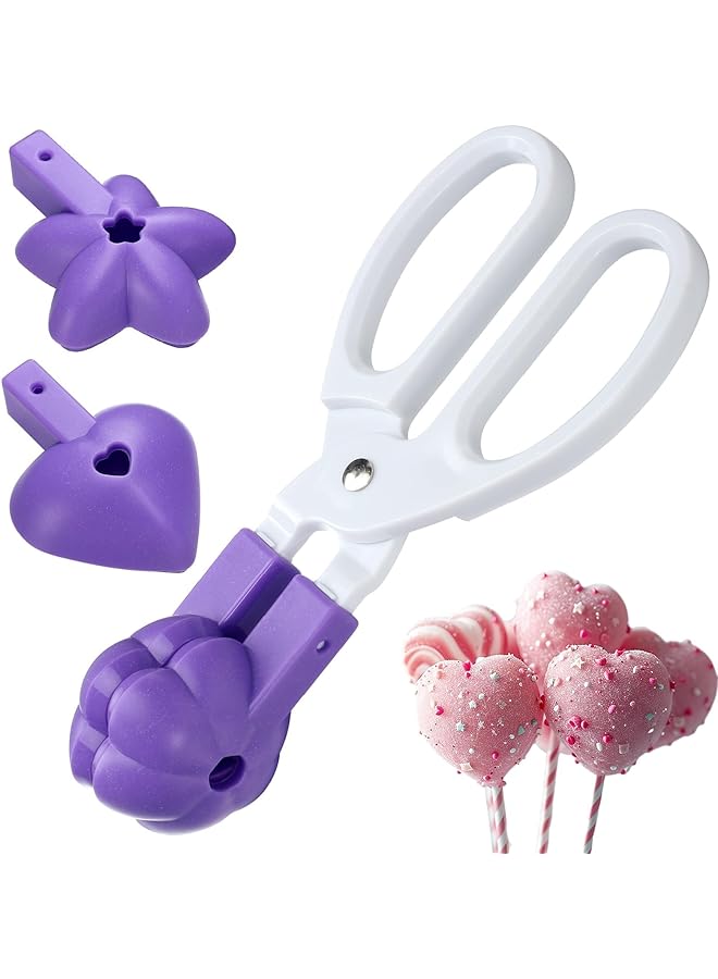 كاست ويف مجموعة قوالب كيك بوب 3 في 1 مع أشكال قلب وزهرة ونجمة، مجموعة قوالب سيليكون غير لاصقة مع مقابض قابلة للإزالة ومضادة للانزلاق للمصاصات والشوكولاتة والحلوى والخبز المنزلي وصنع الحلوى - Image 1