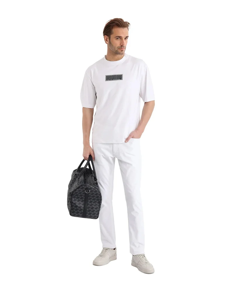 Rare Rabbit Men's Regular Fit Solid Trouser