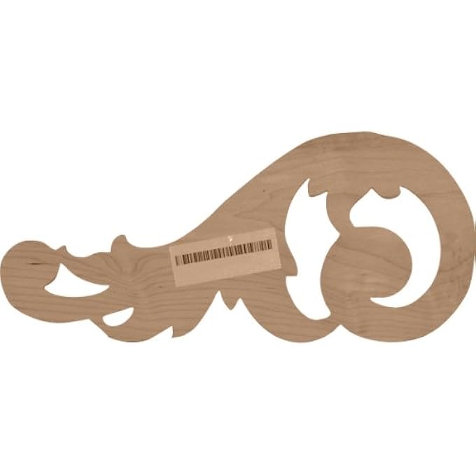 ONL07X03X01SWAL EACH SIDE SMALL SWAYING SCROLLS PAIR, 7 1/8-INCH X 3 1/8-INCH X 5/8-INCH, ALDER - Image 3