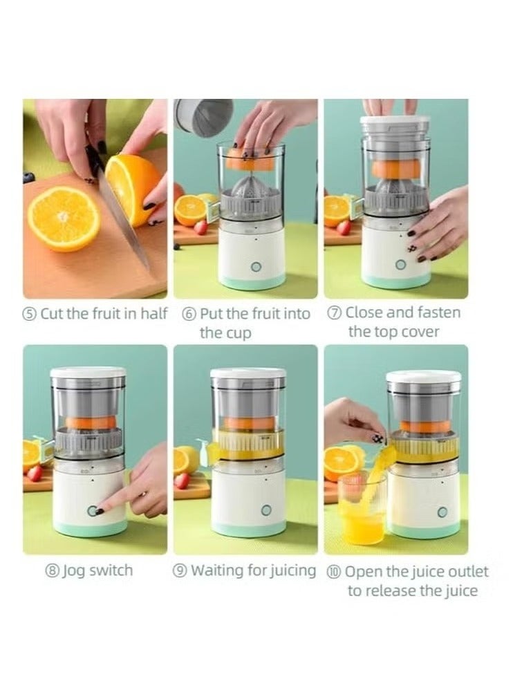 Electric Orange Juicer – Compact USB Rechargeable Hands-Free Citrus Juicer for Home & Travel, One-Touch Operation, Easy Clean Design for Fresh Juice Extraction from Oranges, Lemons & Limes – Portable & Quiet, BPA-Free  - Image 4