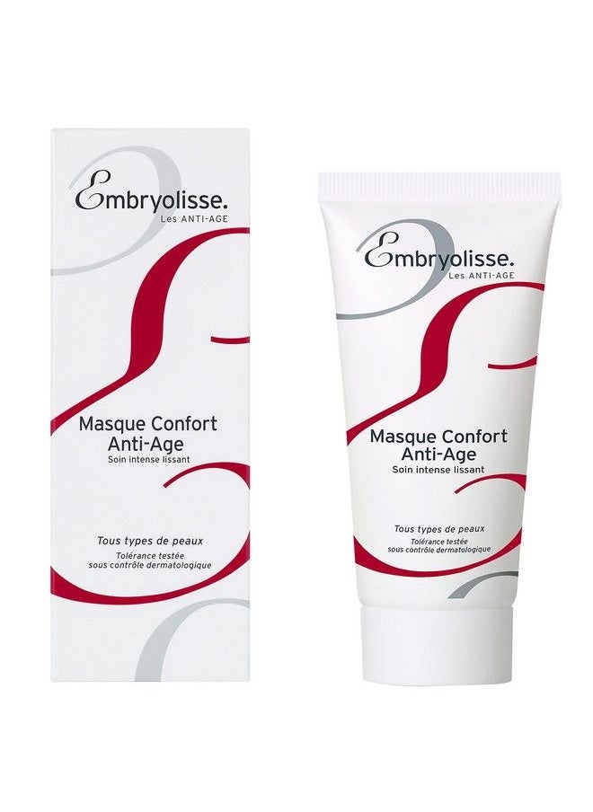 Embryolisse Antiage Comfort Mask 2.03 Fl. Oz. Hyaluronic Acid & Vitamin E Night Face Mask For Women Natural & Organic Anti Wrinkle Cream Paraben Free Lotion  - Image 1