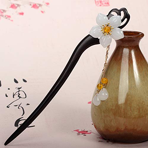 TOP SEWING Wooden Hair Stick for Women Girl 708 Black Ebony Carved Hair Pins for Long Hair Handmand Hair Accessories for Buns Ytangle - Image 5