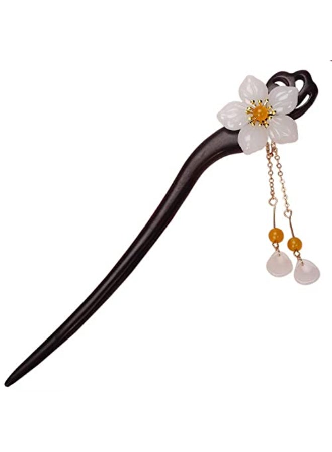 TOP SEWING Wooden Hair Stick for Women Girl 708 Black Ebony Carved Hair Pins for Long Hair Handmand Hair Accessories for Buns Ytangle - Image 1