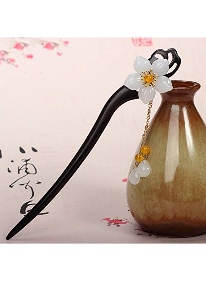 TOP SEWING Wooden Hair Stick for Women Girl 708 Black Ebony Carved Hair Pins for Long Hair Handmand Hair Accessories for Buns Ytangle - Image 4
