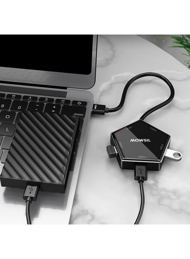 Mowsil 4 Port USB Hub,4*USB A 4 Ports - Image 4