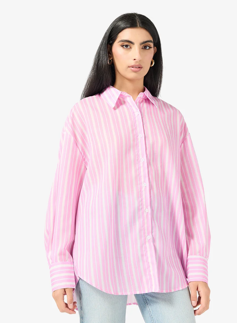 ELLA Striped Button Down Shirt