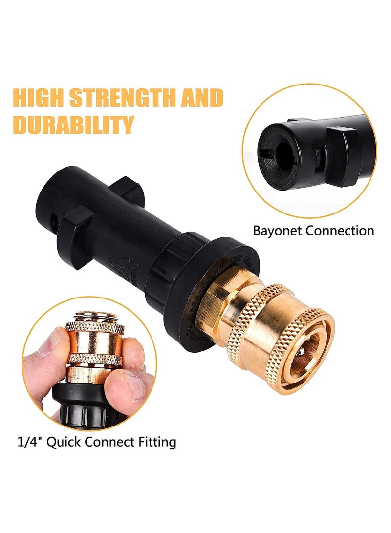 Brass Pressure Washer Gun Adapter A Quarter Inch Quick Connect Adapter Fitting For Karcher K2 To K7 Series Pressure Washer Adapter With 5 Power Washer Spray Nozzle Tips Multiple Degrees - Image 3