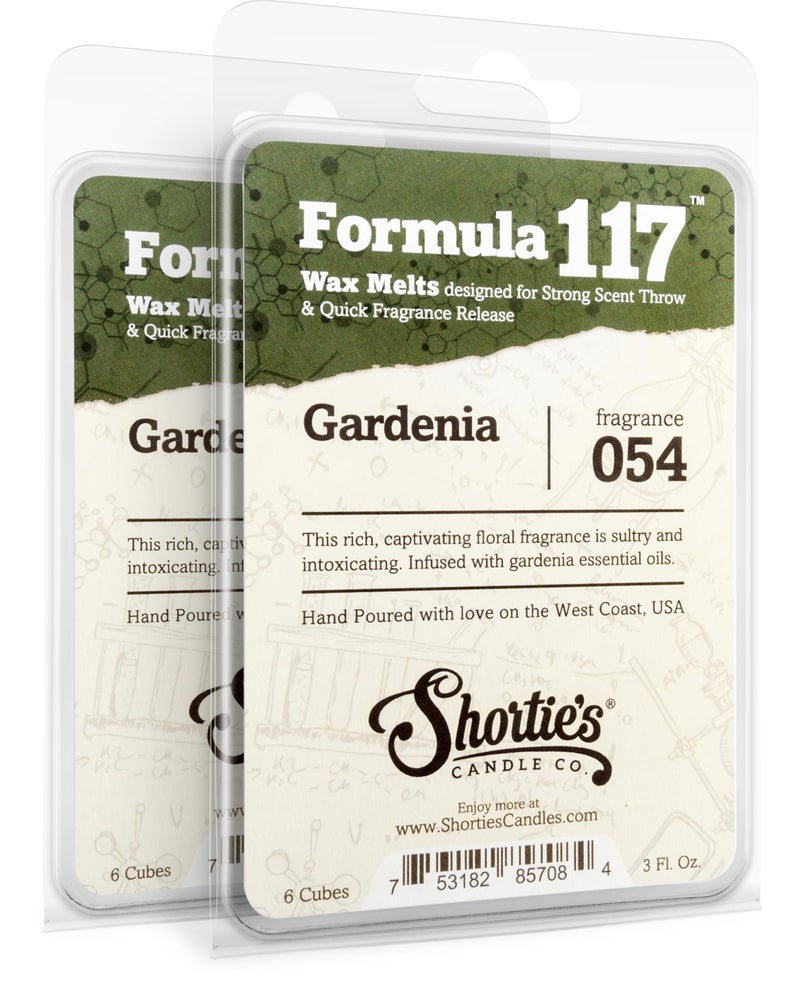 Shortie's Candle Company Shorties Candle Company Pure Gardenia Wax Melts Multi Pack  Formula 1172 Highly Scented 3 Oz Bars  Made with Essential  Natural Oils  Flower  Floral Warmer Wax Cubes 
