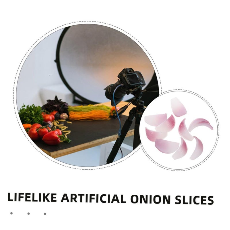 Realistic Artificial Onion Slices Kitchen Display Props Home Party Decor 20pcs - Image 4
