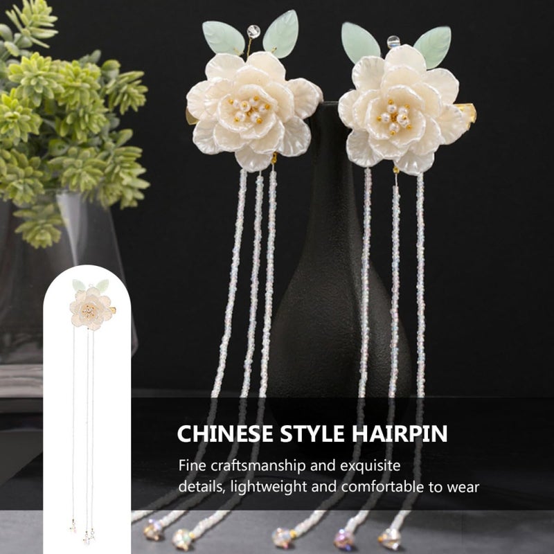 Ancient Style Tassel Hairpins Pair Retro Hanfu Hair Clips Vintage Hair Accessories For Women - Image 4