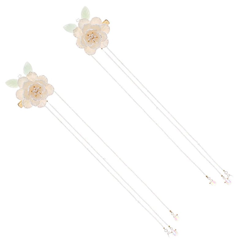 Ancient Style Tassel Hairpins Pair Retro Hanfu Hair Clips Vintage Hair Accessories For Women - Image 2