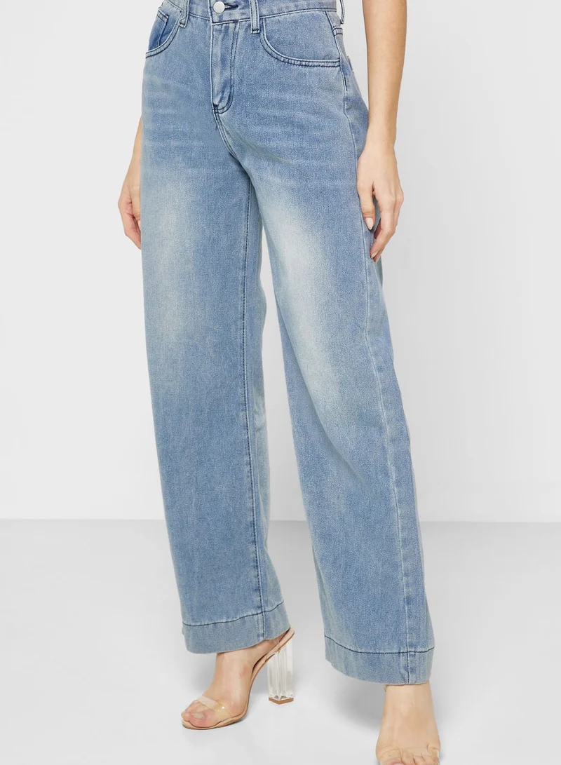 Ginger High Waisted Wide Leg Jeans