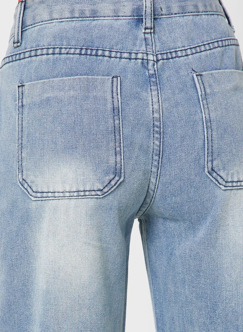 Ginger High Waisted Wide Leg Jeans