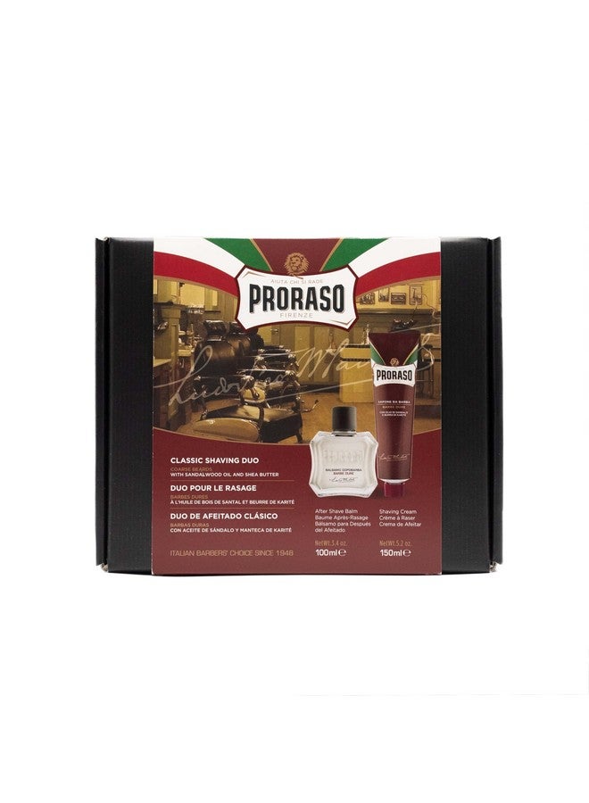 بروراسو مجموعة الحلاقة الثنائية الكلاسيكية المغذية لتركيبة اللحية الخشنة مع أنبوب كريم الحلاقة وبلسم ما بعد الحلاقة - Image 3