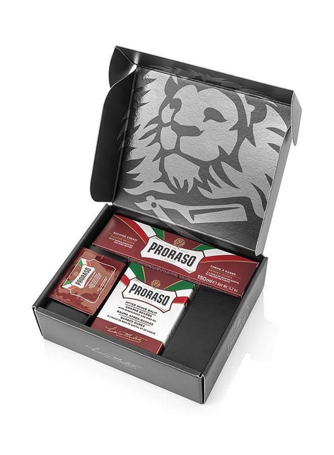 بروراسو مجموعة الحلاقة الثنائية الكلاسيكية المغذية لتركيبة اللحية الخشنة مع أنبوب كريم الحلاقة وبلسم ما بعد الحلاقة - Image 4