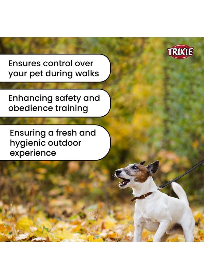 تريكسي سلسلة كلاسيكية للكلاب من النايلون قابلة للتعديل مع خطافات من الفولاذ المقاوم للصدأ وحلقة مبطنة توفر قبضة مريحة - (4 أقدام/15 مم، مقاس XS-S)، أسود، (عبوة من 4 قطع) - Image 4