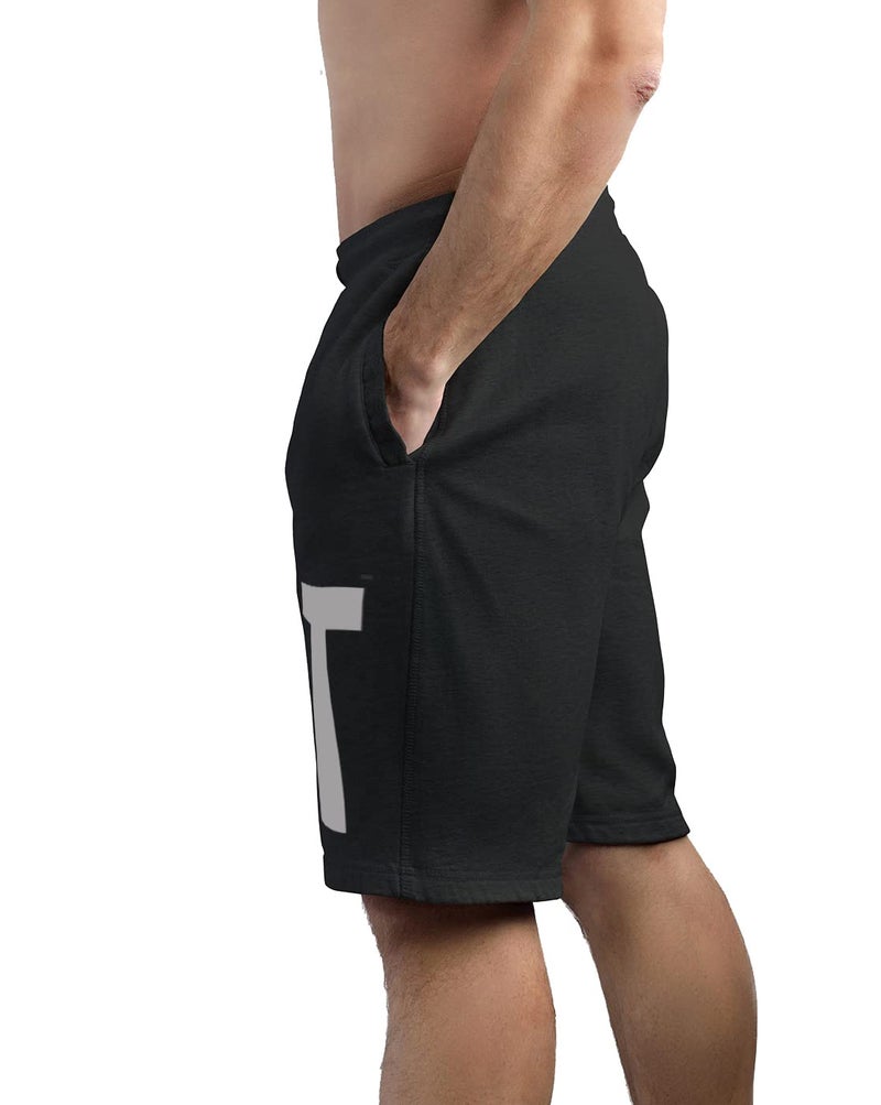 hotfits Men's Cotton Gym Shorts – Regular Fit Workout Shorts for Training, Fitness, Running & Bodybuilding | Comfortable Breathable Athletic Shorts with Pockets Black - Image 2