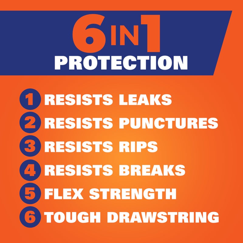 Hefty Ultra Strong 30 Gallon Trash Bags, Large Trash Bags 30 Gallon Size, Multipurpose, Break Resistant Drawstring Closure, Resists Leaks, Punctures, and Tears, Black, White Pine Breeze Scent, 50 Bags - Image 2