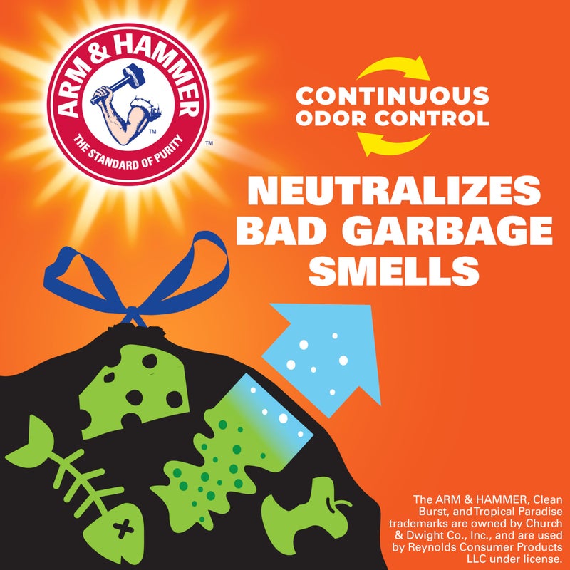 Hefty Ultra Strong 30 Gallon Trash Bags, Large Trash Bags 30 Gallon Size, Multipurpose, Break Resistant Drawstring Closure, Resists Leaks, Punctures, and Tears, Black, White Pine Breeze Scent, 50 Bags - Image 4