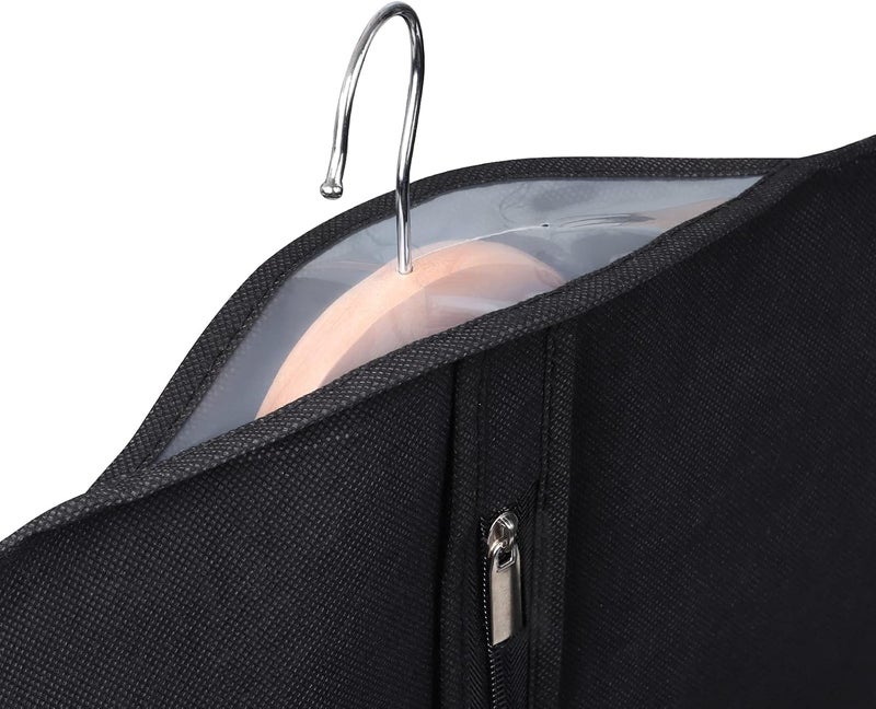 KEEGH 40" Suit Bags for Closet Storage (Set of 16) Garment Bags for Hanging Clothes, Suit Cover Bags for Suits Coats Dress with Zipper and Transparent Window, Black - Image 4