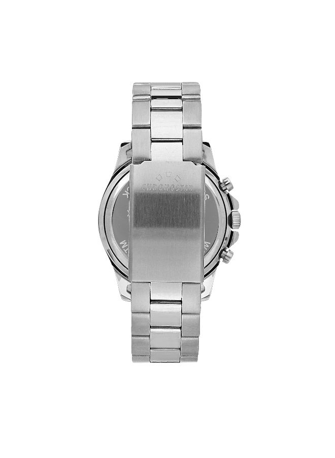 Chronostar Men's Blue Round Chronograph Dial with Grey Stainless Steel Band Watch - 43mm - R3753291008 - Image 5
