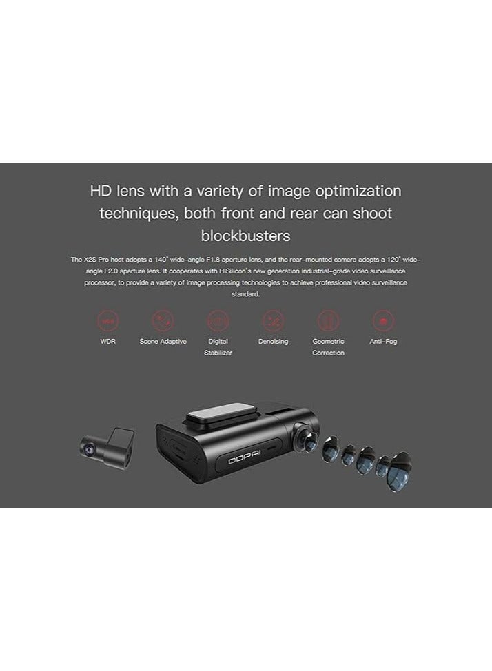 ddpai DDPIA X2S Pro 4G Dash Cam  This dash cam features the ability to remotely monitor and track your vehicle via GPS. - Image 2