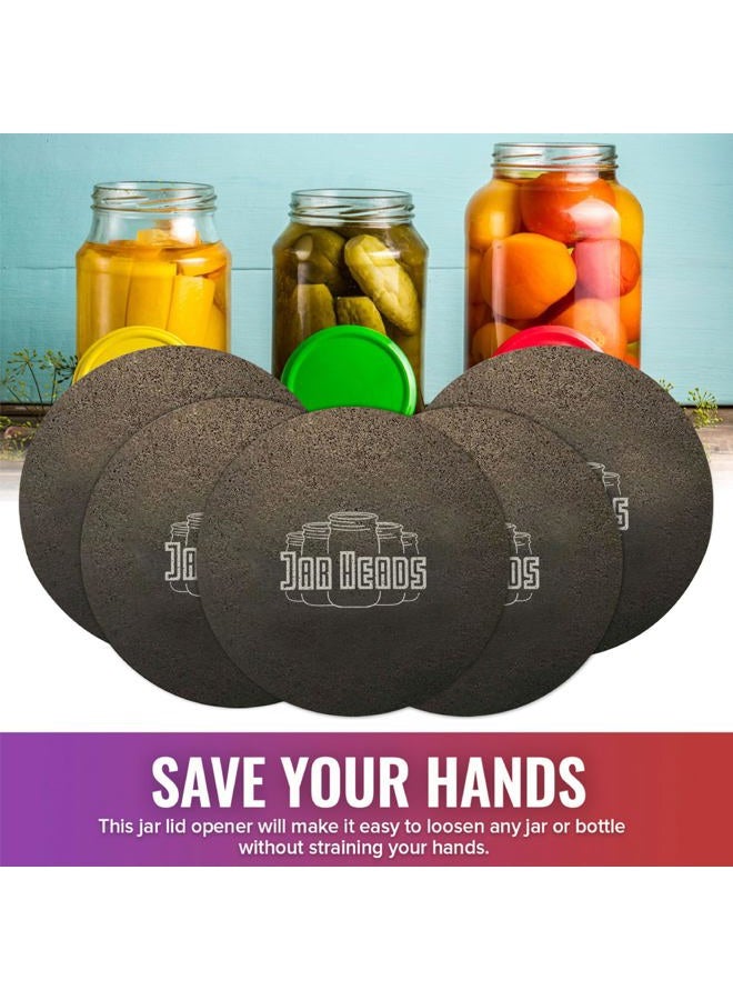 JAR HEADS Rubber Opener Grippers - Set of 5 Thick Multi Purpose Gripper Pads Made in The USA - Open s and Bottles Easy - Great for Weak or Arthritic Hands - Image 4