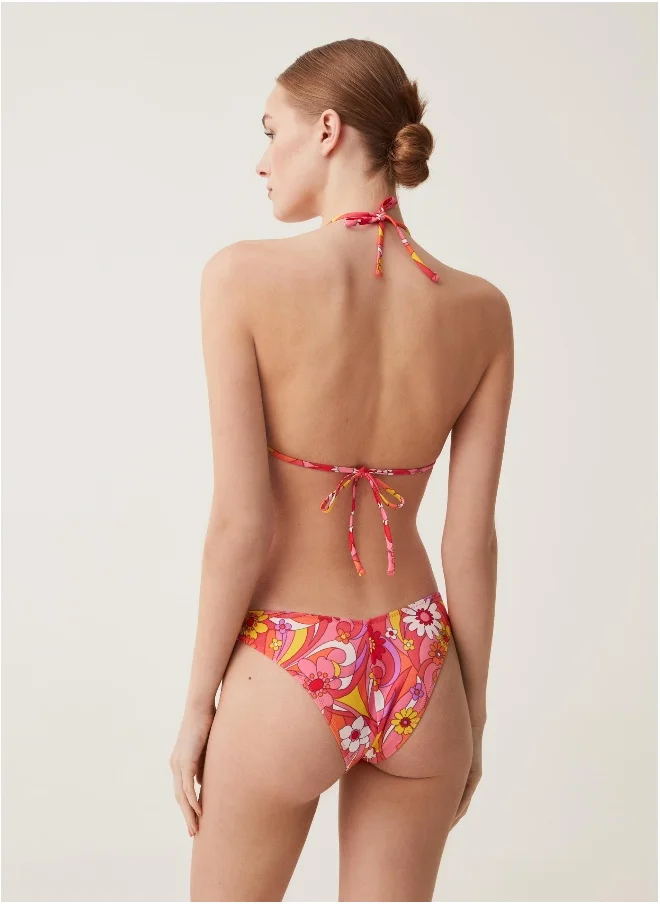 او في اس Ovs Bandeau Bikini Top With Floral Print