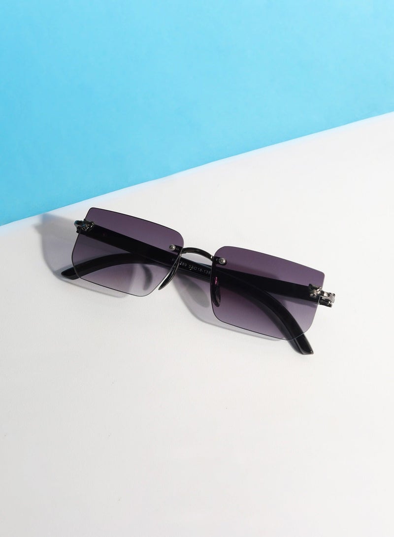 Woggles Unisex UV Protection Rectangle Sunglasses |Rimless Sunglasses - Image 1