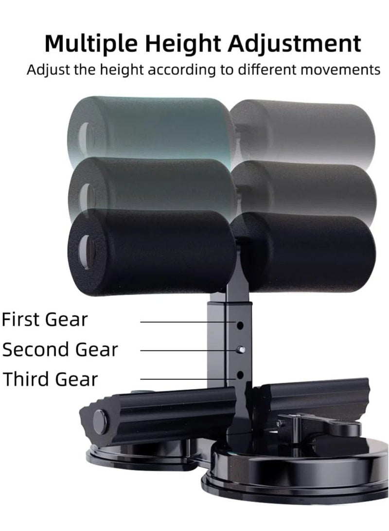 CHU DAI Abdominal training aid, double suction cup trainer, three-level height adjustment, multifunctional adjustable abdominal trainer with drawstring, suitable for home fitness - Image 3