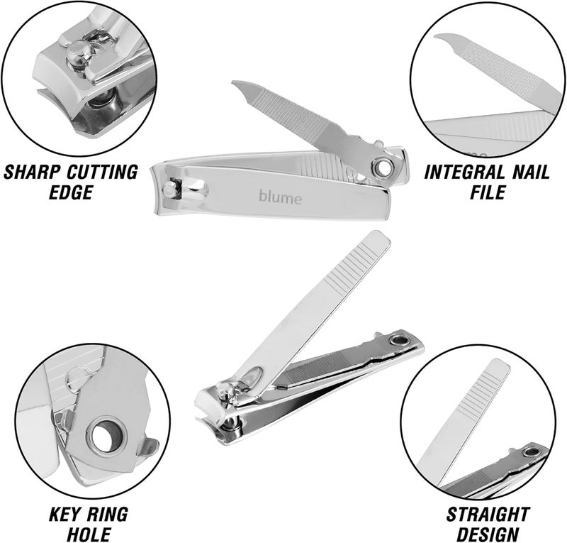 Blume Nail Clipper/Nipper/Cutter for Fingernail, Toenails and Thick Nails, Sharp and Durable Nail Clippers for Baby, Kids, Adults, Men, Women, Stainless Steel (Small) - Image 1