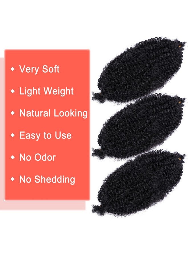 GOWIT Marley Hair 10 Inch 7 Packs Pre Separated Springy Afro Twist Hair Marley Twist Braiding Hair For Faux Locs Crochet Hair Pre Fluffed Spring Twist Hair Synthetic Hair Extensions (10" 1B) - Image 5