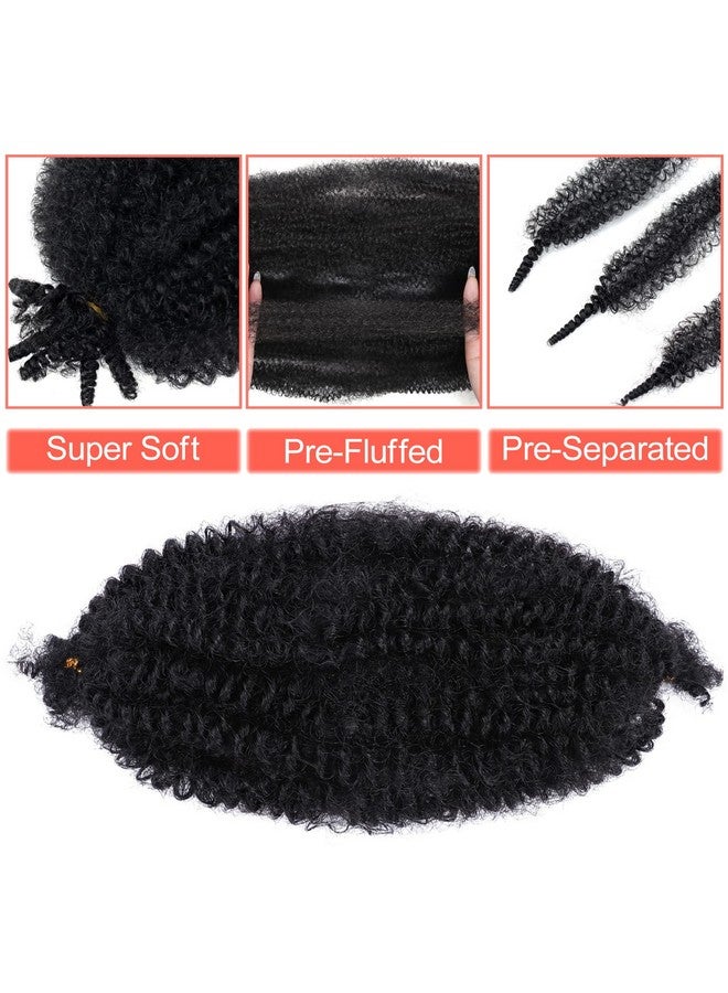 GOWIT Marley Hair 10 Inch 7 Packs Pre Separated Springy Afro Twist Hair Marley Twist Braiding Hair For Faux Locs Crochet Hair Pre Fluffed Spring Twist Hair Synthetic Hair Extensions (10" 1B) - Image 4