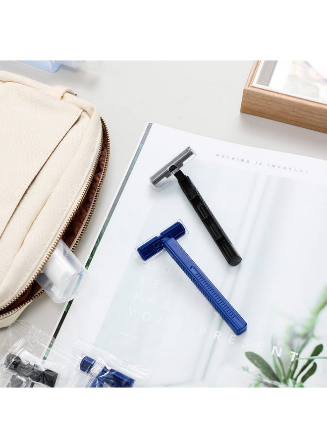 Chumia - 30 Pieces Disposable Razors Bulk Individually Wrapped Disposable Safety Razor Twin Blade Razors With Clear Safety Cap For Travel Hotels Motels Beauty Salons Homes - Image 1