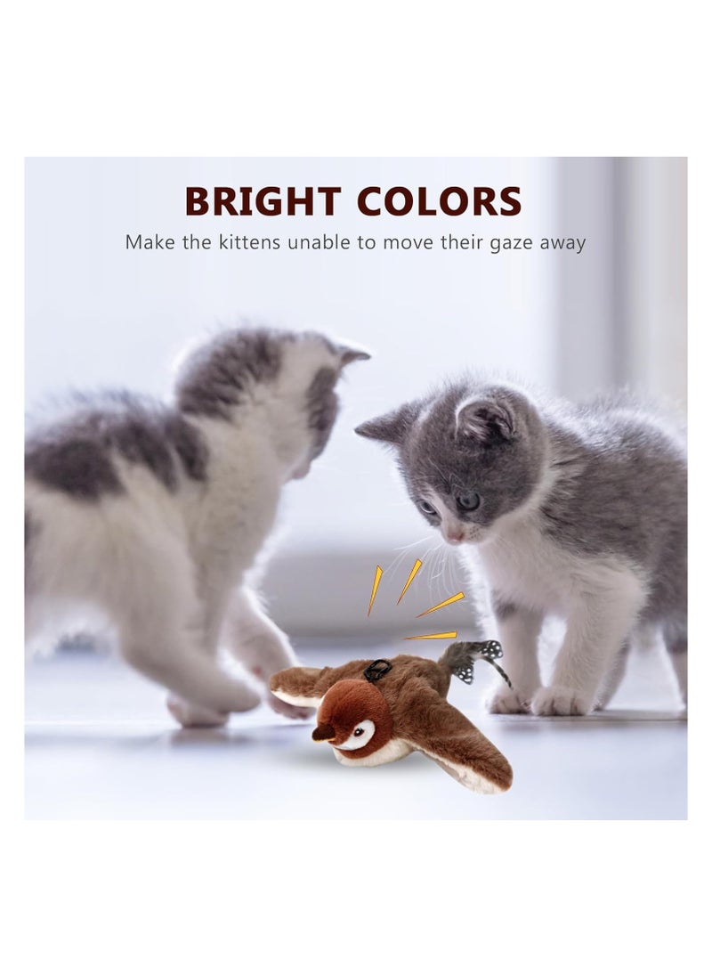 Generic - Interactive Flying Bird Toy for Cats – Rechargeable with Realistic Flapping Wings & Chirping – Catnip Auto-Play Touch-Activated Toy for Indoor Cats - Image 1