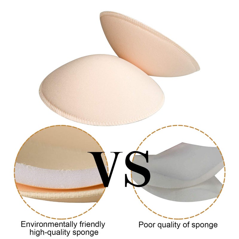 TopBine 3 Pairs Round Soft Bra Inserts Pads Removable Sport Bra Cups Inserts Mastectomy Bra Inserts for Bikini Top Swimsuit - Image 4