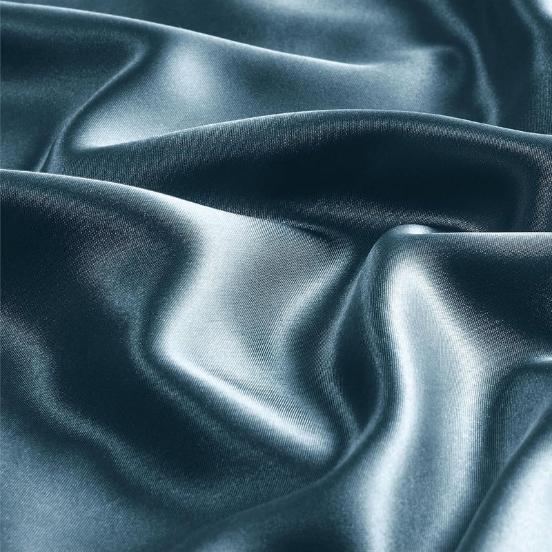 BEDELITE Local market compliant trusted quality Satin Pillowcase with Zipper 2 Pack, Bluesteel Pillow Cases Standard Size, Super Soft and Cooling Similar to Silk Pillow Cases, Gift for Women Men(20x26 Inches) Gulf climate fit - Image 3