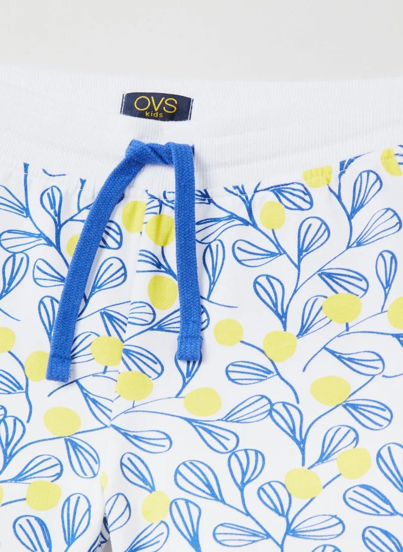 Ovs Shorts With Drawstring And Print