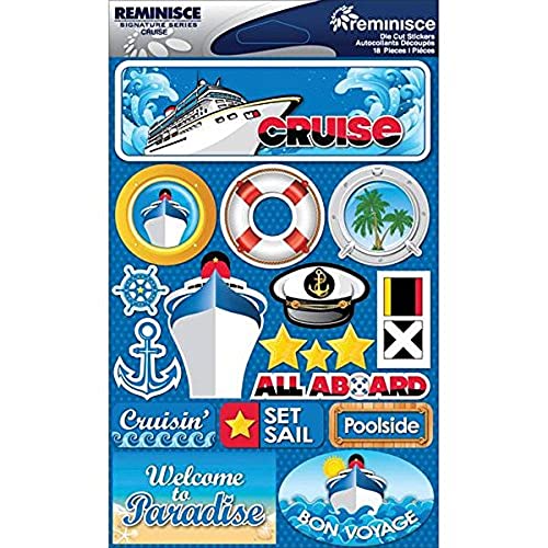 Reminisce Signature Dimensional Stickers Sheet, 4.5 by 6-Inch, Cruise - Image 5