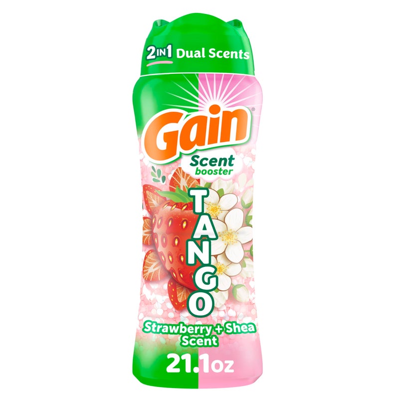 Gain Tango 2-in-1 Laundry Scent Booster Beads, Strawberry and Shea Scent, 21.1 oz, Laundry Beads with Dual Scents Plus All Day Freshness - Image 1