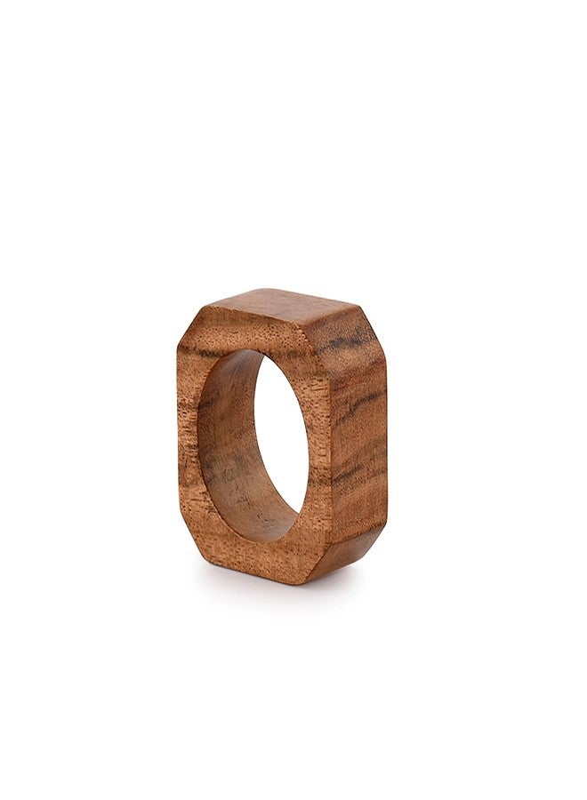 BHAVATU Napkin Ring Acacia Wood Napkin Rings Classic Everyday Use Thanksgiving, Christmas Napkin Rings Buckles,Festive Party Gift Farmhouse for Table Decorations (Set of 12, Brown) - Image 4