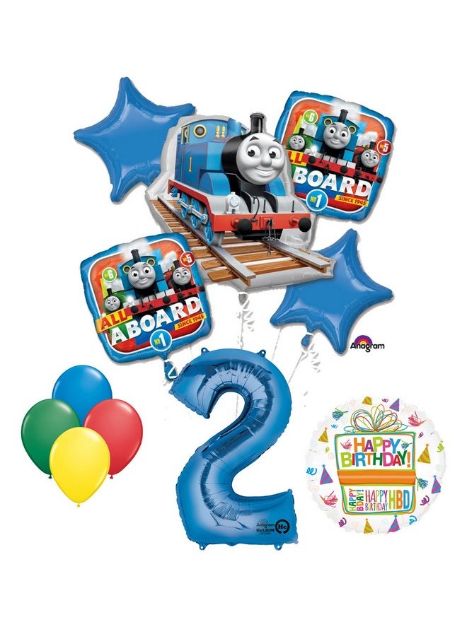 Mayflower Products Anagram Thomas the Train Engine 2nd Birthday Party Supplies and Balloon Decorations  - Image 1