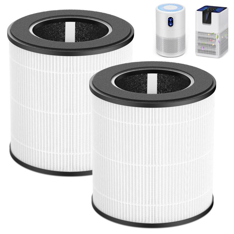 BD02LM05BD02U H13 Filter Compatible with VEWIOR BD02U for MOOKA BD02L M05 for Tailulu D10 Air Purifier 3Stage H13 Efficient Filter for BD02LM05BD02U 2 Pack