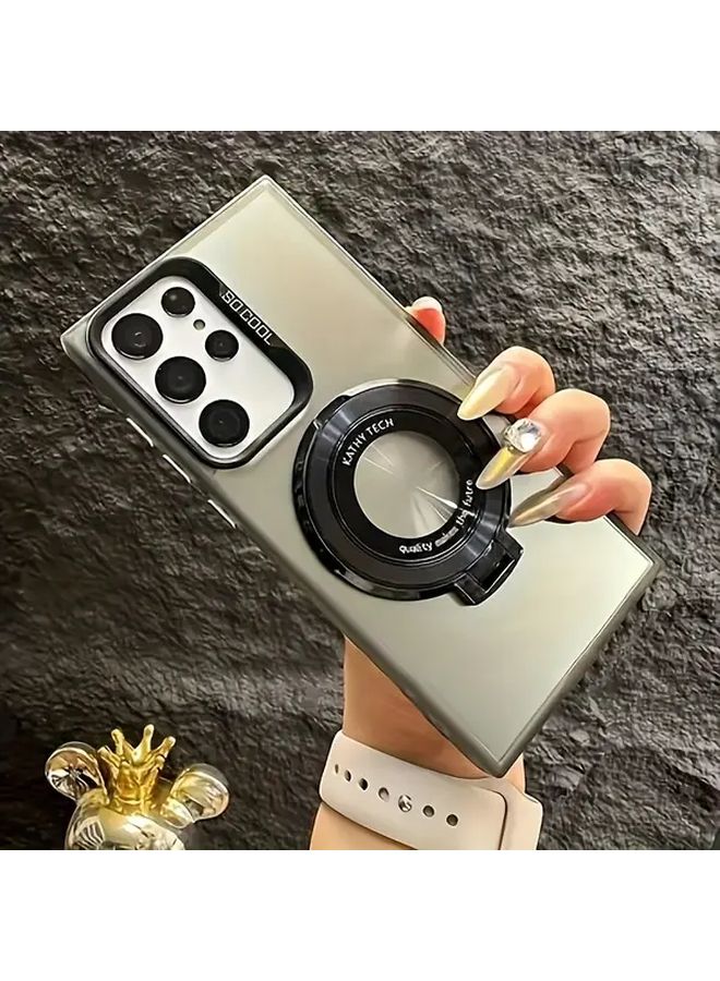 Green Magnetic Suction Ring And Circular Folding Bracket For Galaxy S24 Ultra - Image 4