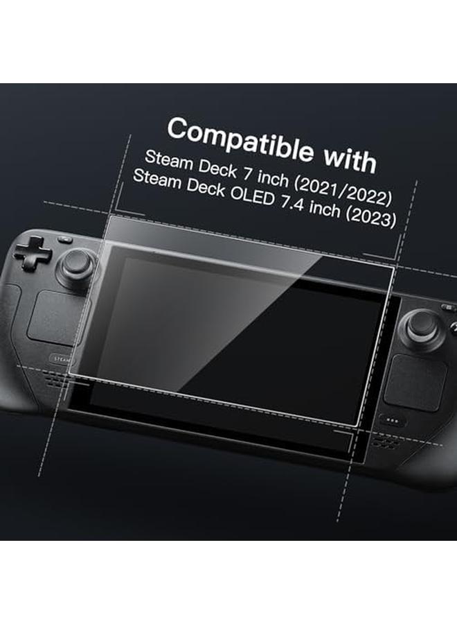 Jetech Screen Protector For Steam Deck Oled 7.4 Inch 2023 And Steam Deck 7 Inch 2021 And 2022 9H Tempered Glass Film Anti Scratch Hd Clear 2 Pack - Image 2