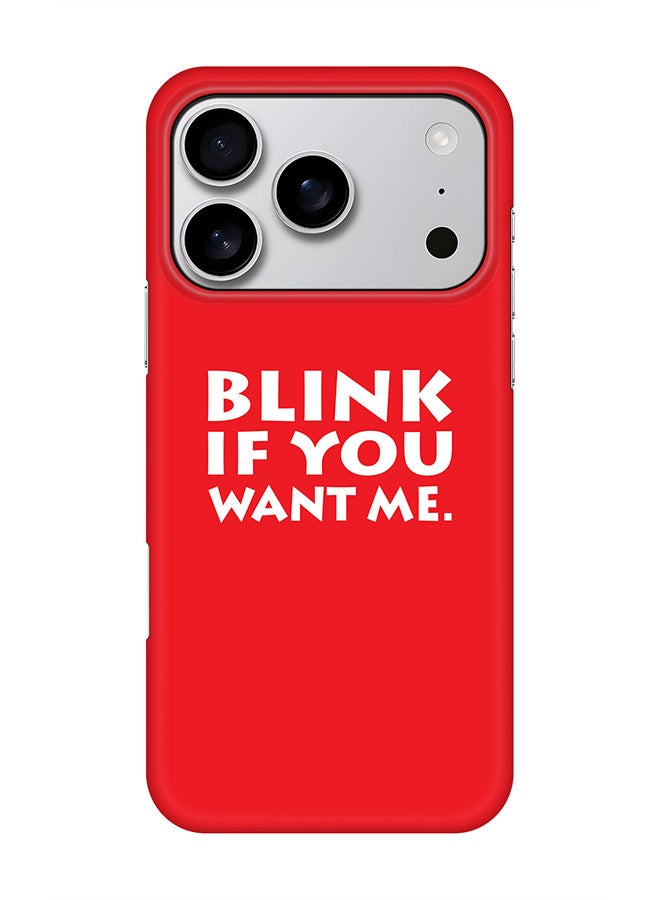 Stylizedd For iPhone 17 Pro,Case, [Compatible with MagSafe] Magnetic cover Slim fit Protection Matte, - Blink if you want me