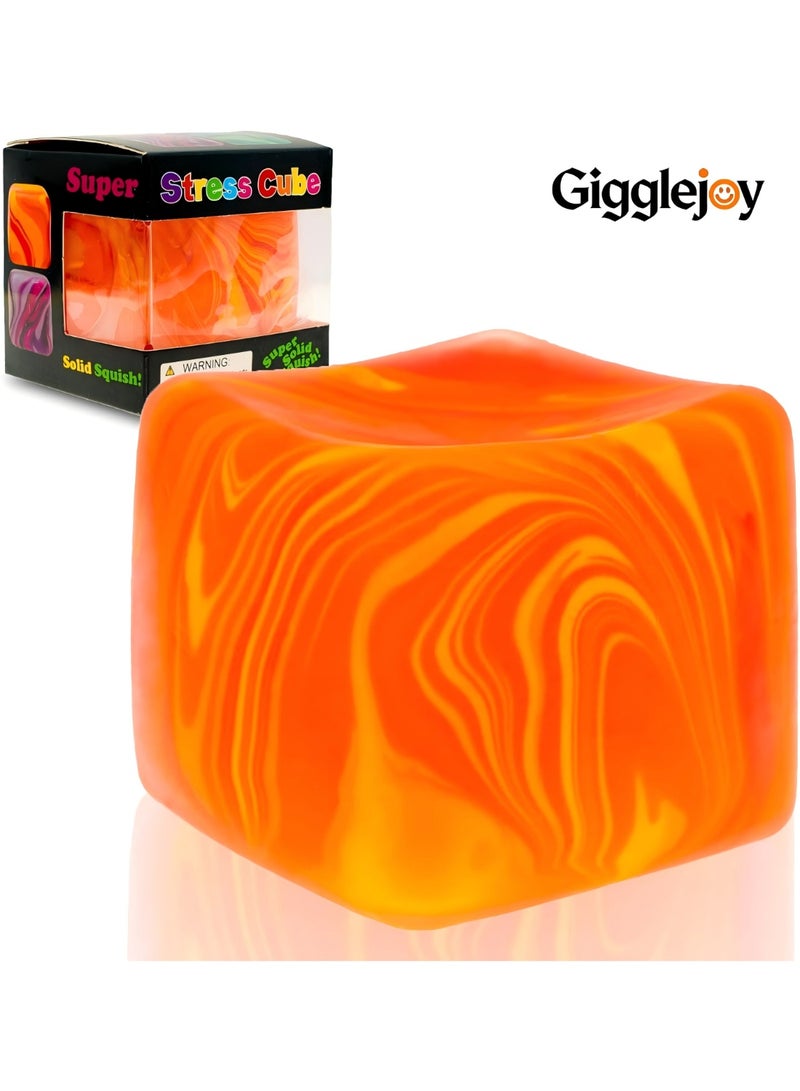 جِيجل جوي فيدجيت مكعب Squishy لعب ، ضغط الكرات الإجهاد للأطفال ، الكبار Squishies القلق الإغاثة كرة مالتوس ، الجليد Squishys السكر لعبة الحسية للتوحد ADHD ، تصميم رواية ملونة فيدجيت مكعبات - Image 1