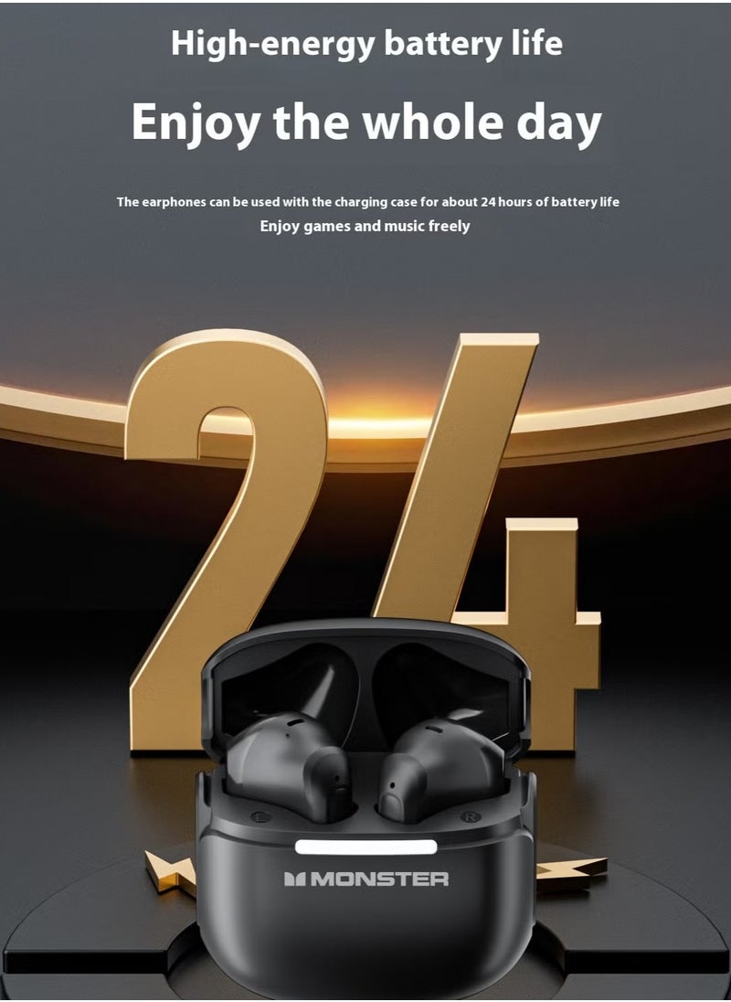 Monster - MONSTER wireless Bluetooth headset | 24-hour long battery life · 13mm metal diaphragm · Bluetooth 5.4 ultra-fast connection · Cloud-like comfortable wearing · Clear call experience - Image 1